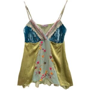 SOLD* Hale Bob Y2K Vintage Silk Velvet Fairy Beaded Tank Top Whimsigoth
